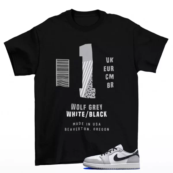 Sneaker Label Shirt Black to Match Jordan 1 Low OG Barons CZ0790-110 Jezsport.com