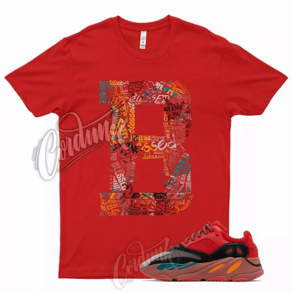 BLESSED T Shirt for YZ 700 Hi Res Red Hi-Res Red Orange Grey Teal 350 380 500 Jezsport.com