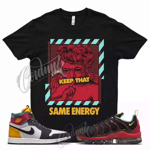 ENERGY Shirt for N Vapormax Plus University Red Washed Teal University Gold 1 Jezsport.com