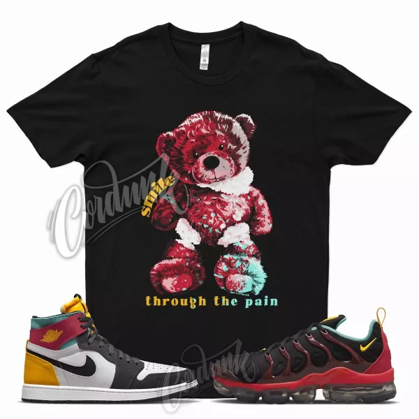 SMILE Shirt for N Vapormax Plus University Red Washed Teal University Gold 1 Jezsport.com