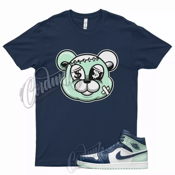 Navy STITCH Shirt for J1 1 Mystic Blue Mint Foam 6 Tropical Twist Low Mid 5 Jezsport.com