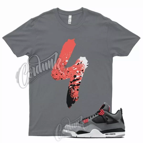 FOUR T Shirt for J1 4 Infrared 6 Dark Grey 23 Black Cement Mid High Low 1 5 Jezsport.com