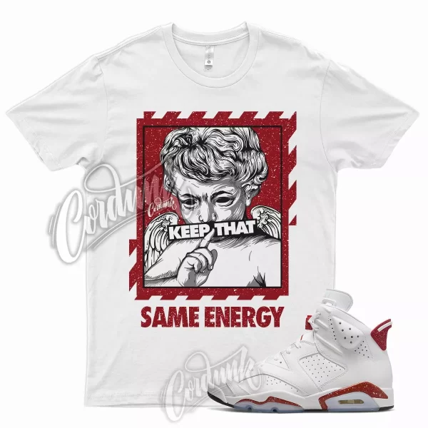 ENERGY T Shirt for J6 6 Red Oreo University Red Varsity Gym Bred Carmine 6 1 Jezsport.com