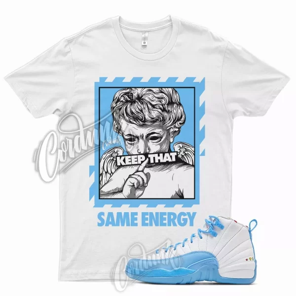 ENERGY T Shirt for J1 12 GS Emoji UNC Powder Blue Carolina 3 6 1 University Jezsport.com