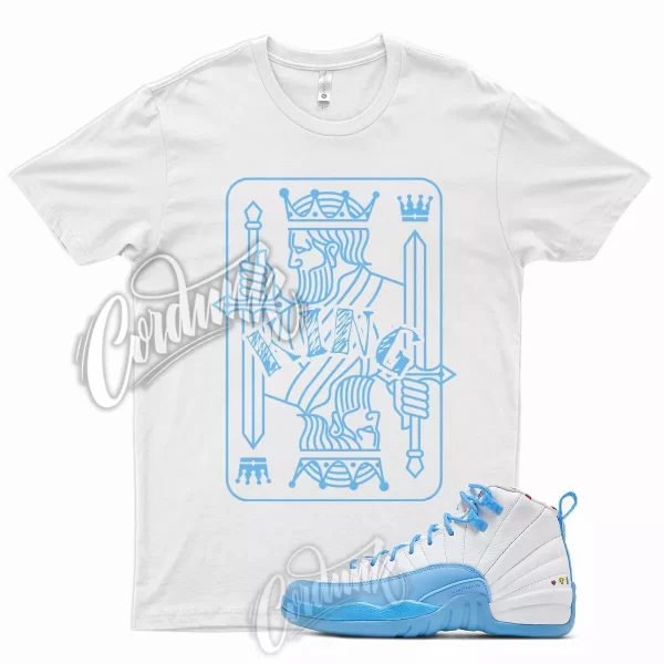 KING T Shirt for J1 12 GS Emoji UNC Powder Blue Carolina 3 6 1 University Jezsport.com