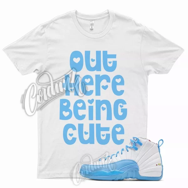 CUTE T Shirt for J1 12 GS Emoji UNC Powder Blue Carolina 3 6 1 University Jezsport.com