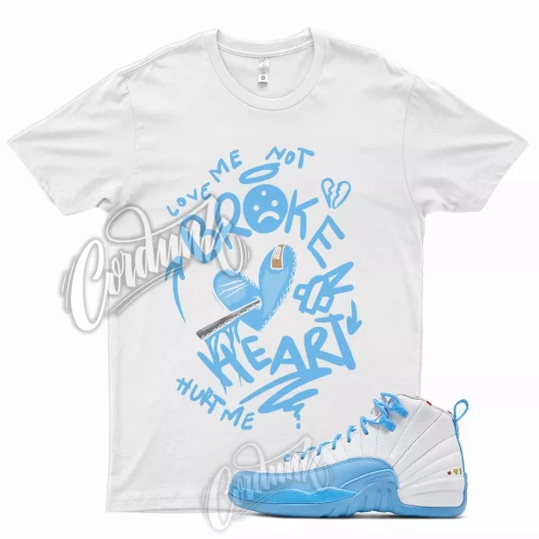 BROKEN T Shirt for J1 12 GS Emoji UNC Powder Blue Carolina 3 6 1 University Jezsport.com