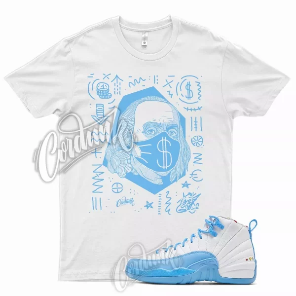 BF T Shirt for J1 12 GS Emoji UNC Powder Blue Carolina 3 6 1 University Baby Jezsport.com