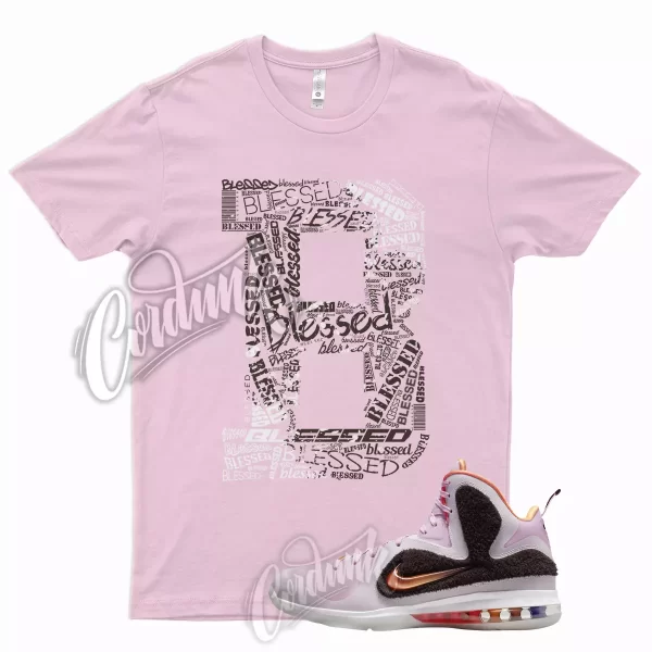 BLESSED Shirt for Lebron 14 Regal Pink Multi Color Velvet Brown Ice Cream Milk 1 Jezsport.com