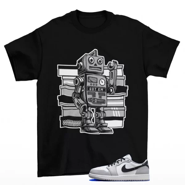 Sneaker Bot Shirt Black to Match Jordan 1 Low OG Barons CZ0790-110 Jezsport.com