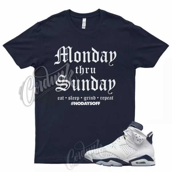 MONDAY T Shirt for J1 6 Midnight Navy 2022 Georgetown Dunk Uptempo Trainer 1 Jezsport.com