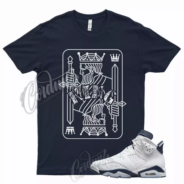 KING T Shirt for J1 6 Midnight Navy 2022 Georgetown Dunk Uptempo Trainer 1 Jezsport.com