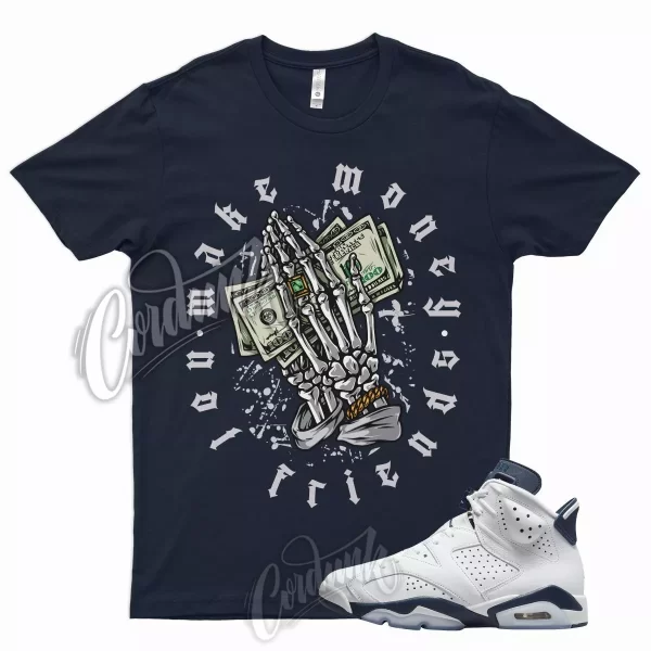 MAKE T Shirt for J1 6 Midnight Navy 2022 Georgetown Dunk Uptempo Trainer 1 Jezsport.com