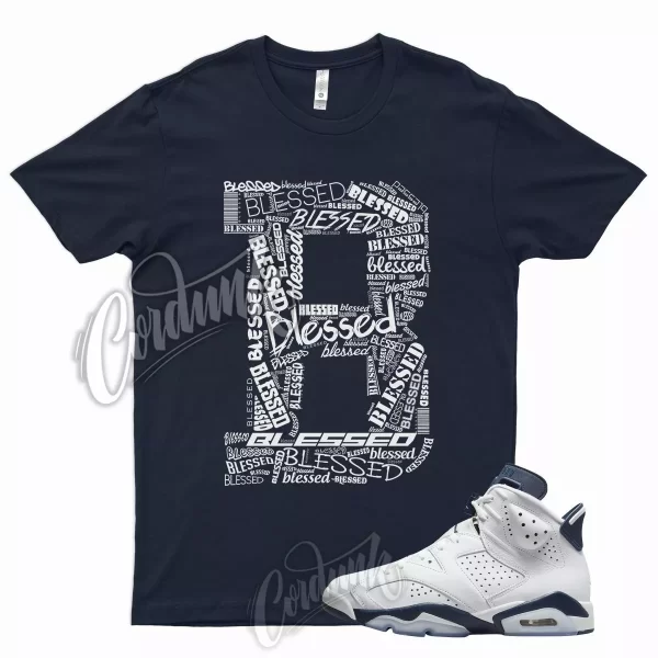 BLESS T Shirt for J1 6 Midnight Navy 2022 Georgetown Dunk Uptempo Trainer 1 Jezsport.com