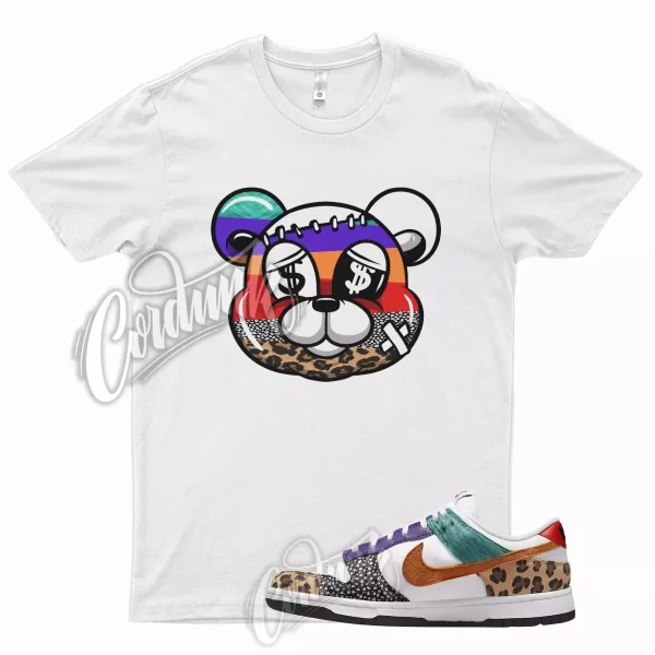 STITCH Shirt for N Dunk Low WMNS Patchwork Multicolor Safari Cheetah Leopard Jezsport.com