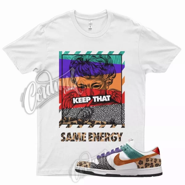 ENERGY Shirt for N Dunk Low WMNS Patchwork Multicolor Safari Cheetah Leopard Jezsport.com