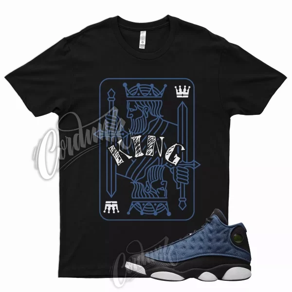 KING Shirt for Air J1 13 Brave Blue White University Flint Low Obsidian 1 Jezsport.com