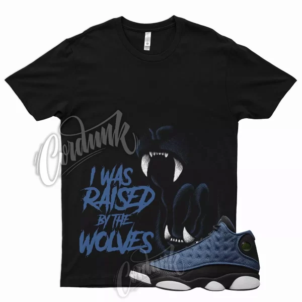 WOLVES Shirt for Air J1 13 Brave Blue White University Flint Low Obsidian 1 Jezsport.com