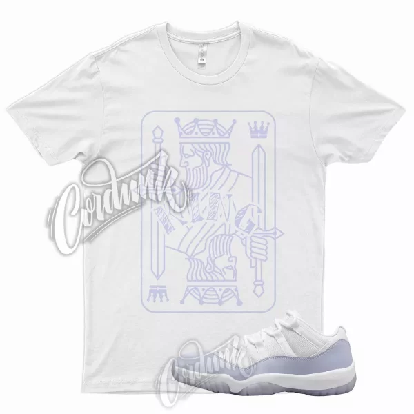 White KING T Shirt for J1 11 Low WMNS Pure Violet Purple Arctic Punch 1 Mid Jezsport.com