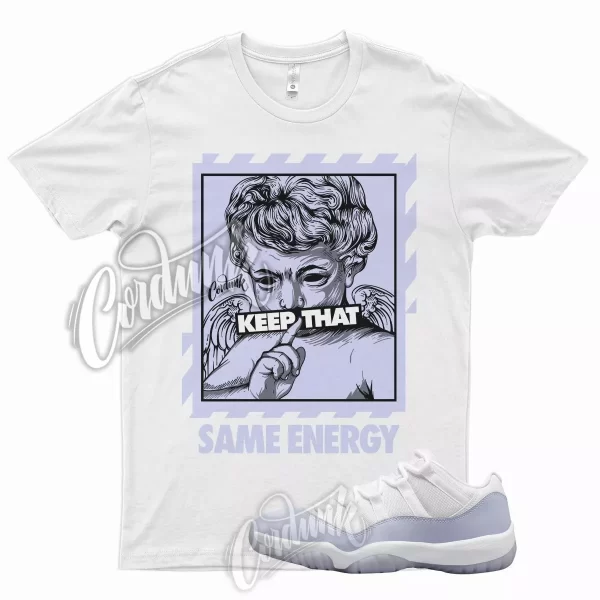 White ENERGY T Shirt for J1 11 Low WMNS Pure Violet Purple Arctic Punch 1 Jezsport.com