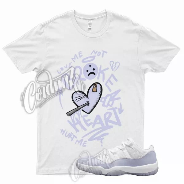 White BROKEN T Shirt for J1 11 Low WMNS Pure Violet Purple Arctic Punch 1 Jezsport.com