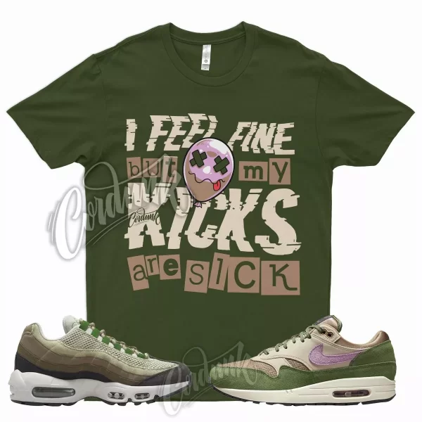 SICK Shirt for N Air Max 1 NH Treeline 95 Earth Day Bordeaux Tan Brown Olive Jezsport.com