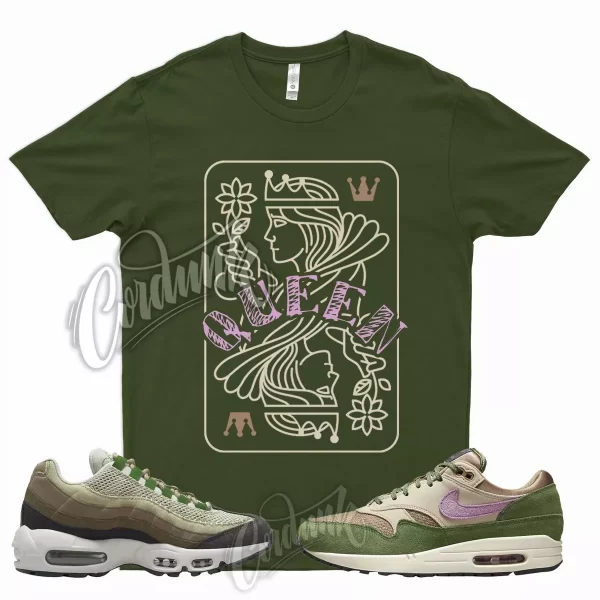 QUEEN Shirt for N Air Max 1 NH Treeline 95 Earth Day Bordeaux Tan Brown Olive Jezsport.com