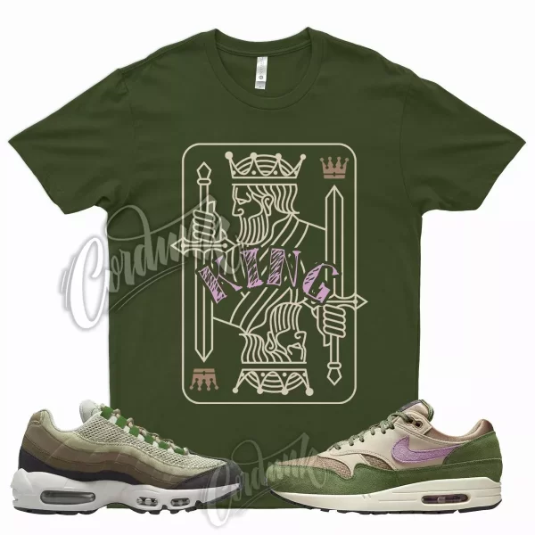 KING Shirt for N Air Max 1 NH Treeline 95 Earth Day Bordeaux Tan Brown Olive Jezsport.com