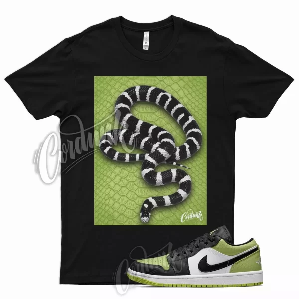 SNAKE T Shirt for J1 1 Low Vivid Green Snakeskin Snake Skin WMNS Python 11 5 Jezsport.com