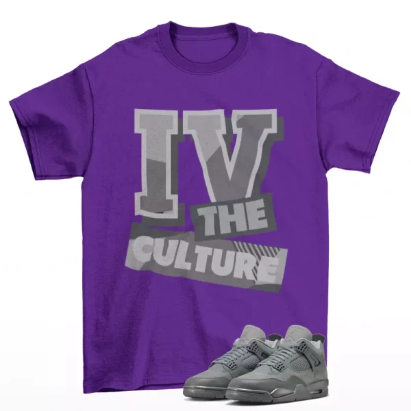 Sneaker Culture Shirt Purple to Match Jordan 4 Retro SE Wet Cement FQ7928-001 Jezsport.com