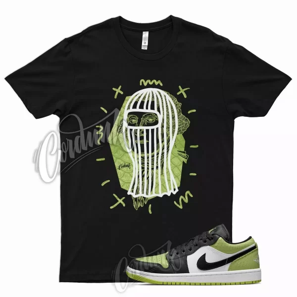 GW T Shirt for J1 1 Low Vivid Green Snakeskin Snake Skin WMNS Python 11 5 6 Jezsport.com