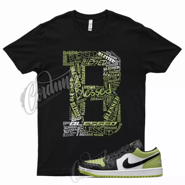 BLS T Shirt for J1 1 Low Vivid Green Snakeskin Snake Skin WMNS Python 11 5 Jezsport.com