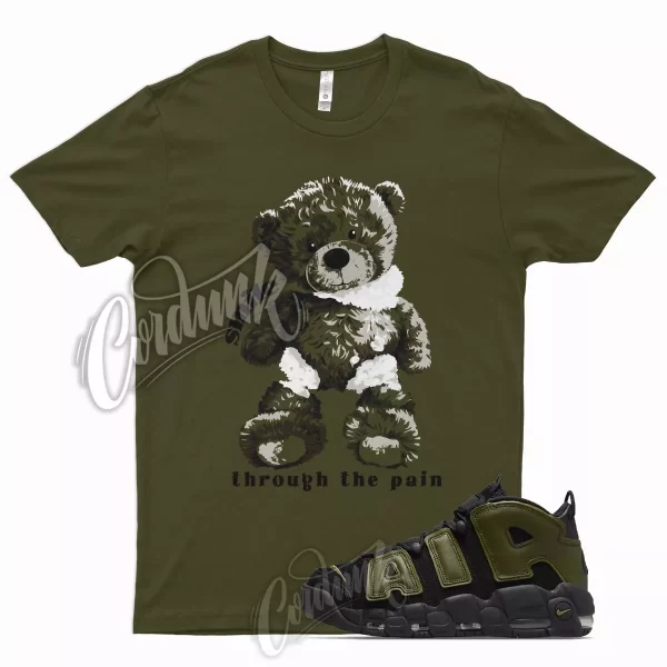 Olive SMILE T Shirt for N Air More Uptempo Rough Green Vapormax 95 97 Legion Jezsport.com