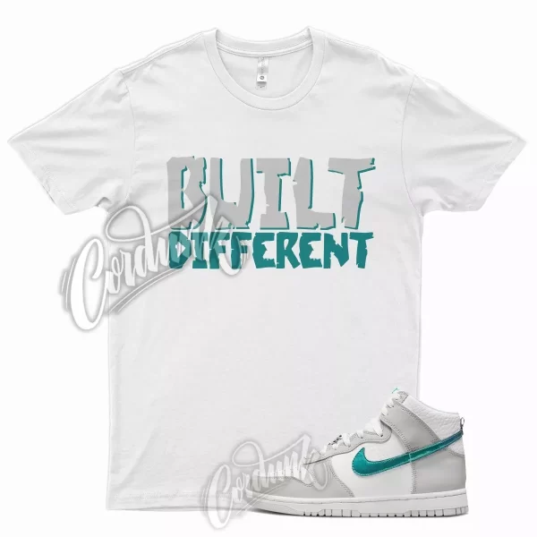 BUILT T Shirt for N Dunk High WMNS FLS White Grey Fog Washed Teal 90 Golf 1 Jezsport.com