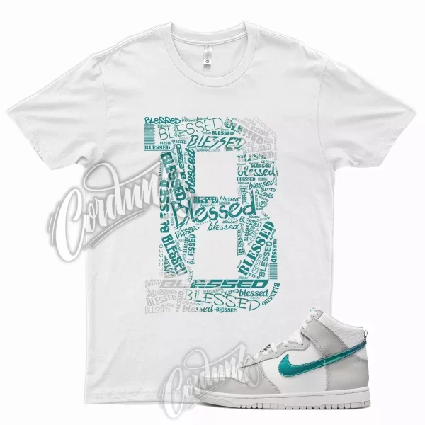 BLS T Shirt for N Dunk High WMNS FLS White Grey Fog Washed Teal 90 Golf 1 95 Jezsport.com