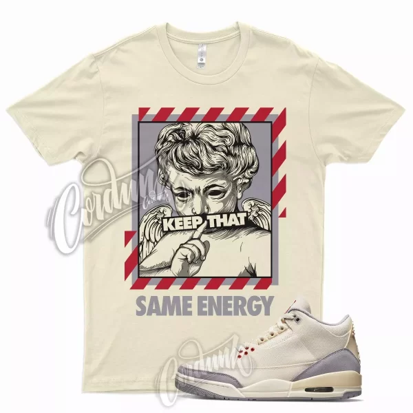 ENERGY T Shirt for J1 3 Muslin University Red Cement Grey Sail Butter Cream Jezsport.com