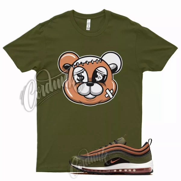 STITCH T Shirt for N Air Max 97 Olive Rough Green Russet Orange Vapormax Plus Jezsport.com