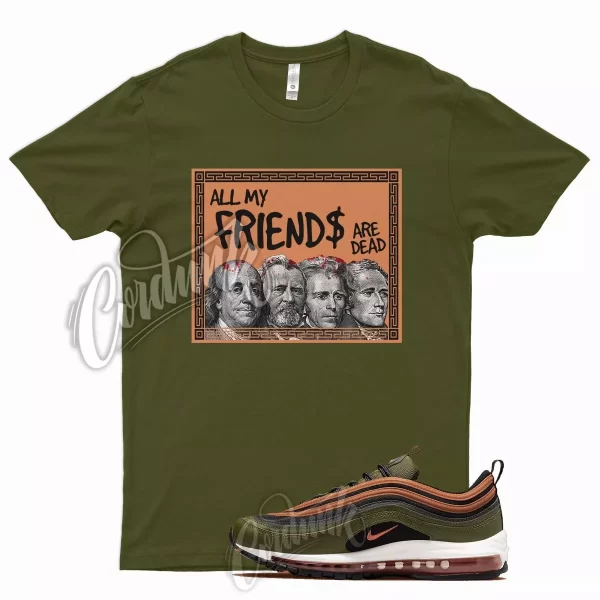 FRIENDS Shirt for N Air Max 97 Olive Rough Green Russet Orange Vapormax Plus Jezsport.com