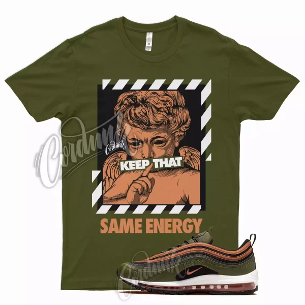 ENERGY T Shirt for Air Max 97 Olive Rough Green Russet Orange Vapormax Plus Jezsport.com