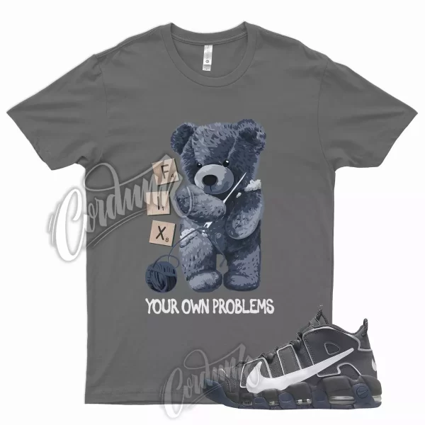 FIX T Shirt for N Air More Uptempo Copy Paste Iron Smoke Anthracite Grey 1 9 Jezsport.com