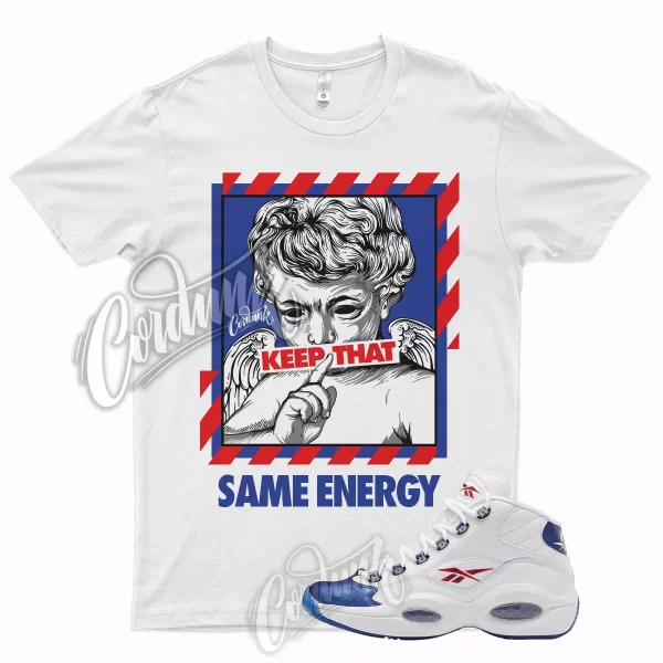 ENERGY Shirt for Question Mid Blue Toe Red White Racer Hyper Royal Game 1 Jezsport.com