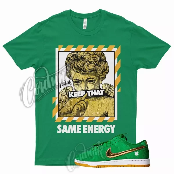 ENERGY Shirt for N SB Dunk Low St Patricks Day Lucky Stadium Pine Green Gold Jezsport.com