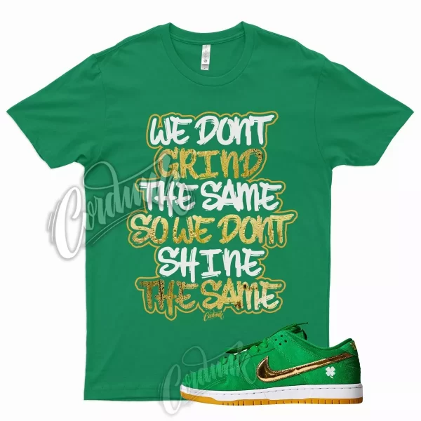 GRIND Shirt for N SB Dunk Low St Patricks Day Lucky Stadium Pine Green Gold 1 Jezsport.com