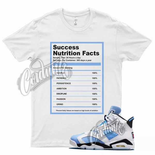 SUCCESS Shirt for J1 6 UNC University Blue Carolina 4 Powder 13 1 3 Low Mid Jezsport.com