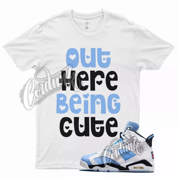 CUTE T Shirt for J1 6 UNC University Blue Carolina 4 Powder 13 1 3 Low Mid Jezsport.com