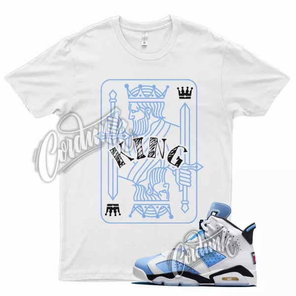 KING T Shirt for J1 6 UNC University Blue Carolina 4 Powder 13 1 3 Low Mid 5 Jezsport.com