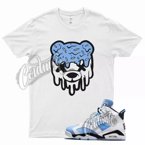 DRIPPY T Shirt for J6 6 UNC University Blue Carolina 4 Powder 13 1 3 Low Mid Jezsport.com