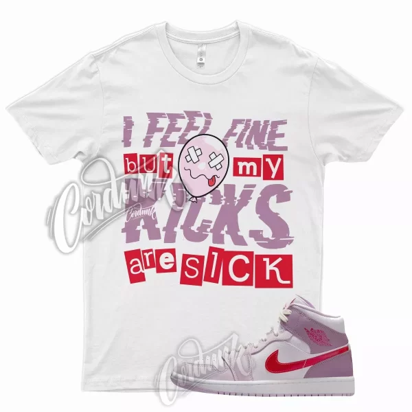 SICK 2 T Shirt for J1 1 Mid WMNS Valentines Day Arctic Pink Red Love Letter Jezsport.com