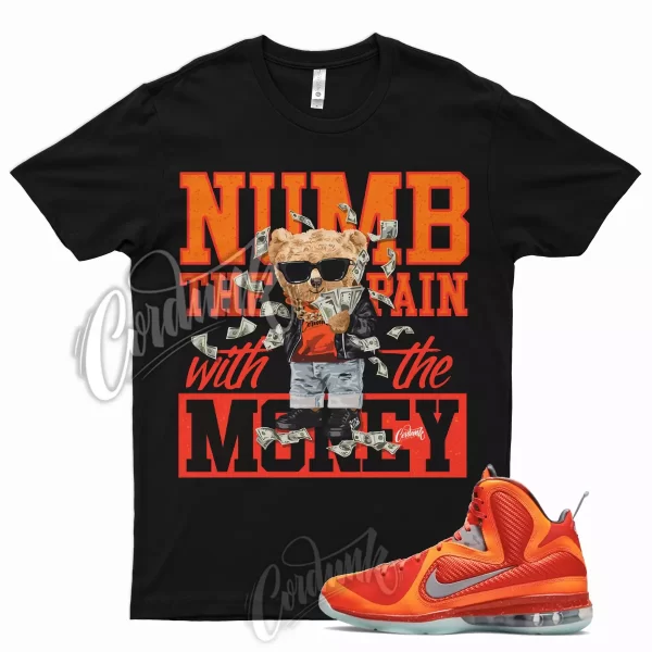 NUMB T Shirt for Lebron 9 Total Orange Metallic Silver Team Mango Big Bang 19 8 Jezsport.com