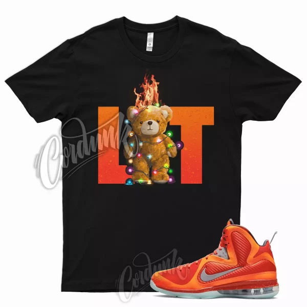 LIT T Shirt for Lebron 9 Total Orange Metallic Silver Team Mango Sunset Galaxy Jezsport.com